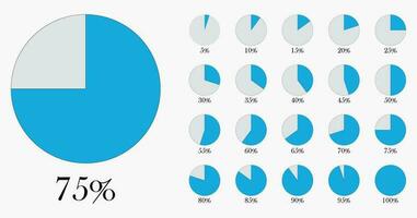 20 uppsättning paj Diagram procentsats Graf design, infographic vektor 3d paj Diagram, färgrik cirkel procentsats diagram för infografik.