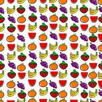 bakgrund mönster sömlös färsk frukt vektor