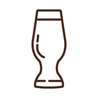 Bier Glas Getränk International Day Line Style vektor