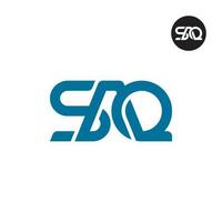 brev saq monogram logotyp design vektor