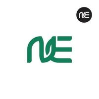 brev ne monogram logotyp design vektor