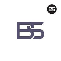 Brief bs Monogramm Logo Design vektor