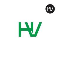 Brief hv Monogramm Logo Design vektor