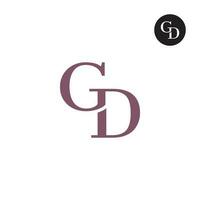 Luxus modern serif Brief gd Monogramm Logo Design Vektor