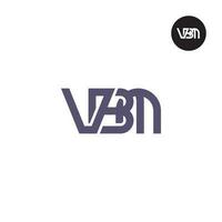 brev vbm monogram logotyp design vektor