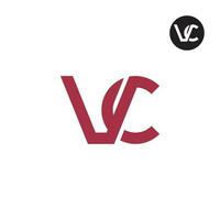 Brief vc Monogramm Logo Design vektor