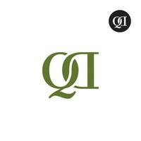 Luxus modern serif Brief qd Monogramm Logo Design vektor