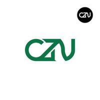 brev czn monogram logotyp design vektor