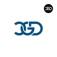 brev cgd monogram logotyp design vektor