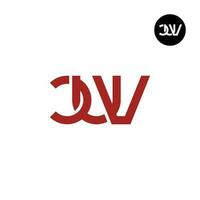 brev cuv monogram logotyp design vektor
