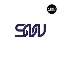 brev snn monogram logotyp design vektor