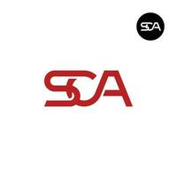 brev sca monogram logotyp design vektor