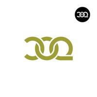 Brief coq Monogramm Logo Design vektor
