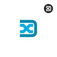 brev dx monogram logotyp design vektor