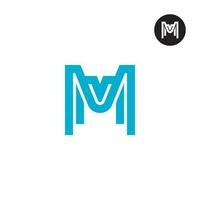 Brief mm Monogramm Logo Design vektor