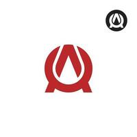 Brief ao oa Monogramm Logo Design vektor