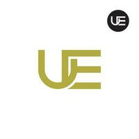 brev ue monogram logotyp design vektor