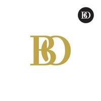 Luxus modern serif Brief bo Monogramm Logo Design vektor