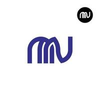 Brief mn Monogramm Logo Design vektor