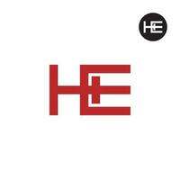 brev han monogram logotyp design vektor