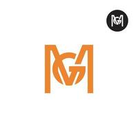 brev mg monogram logotyp design vektor