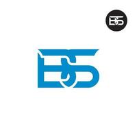 brev bts monogram logotyp design vektor