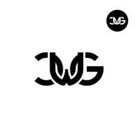 Brief cwg Monogramm Logo Design vektor