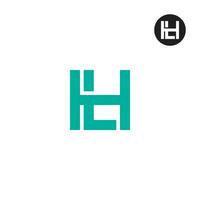 Brief hl Monogramm Logo Design vektor