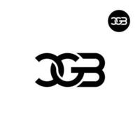 brev cgb monogram logotyp design vektor