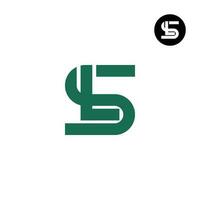 Brief sl Monogramm Logo Design vektor