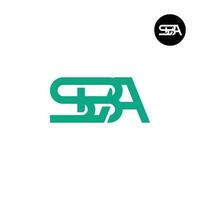 brev sba monogram logotyp design vektor