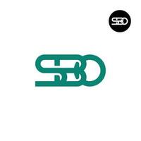 Brief sbo Monogramm Logo Design vektor