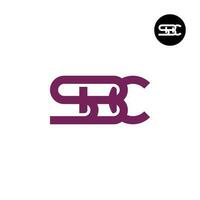 brev sbc monogram logotyp design vektor