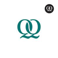 Luxus modern serif Brief qq Monogramm Logo Design vektor