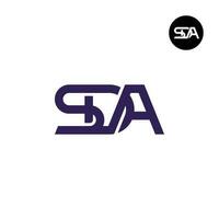 Brief sda Monogramm Logo Design vektor