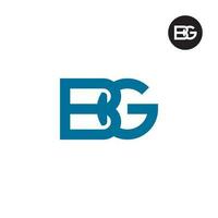 brev bg monogram logotyp design vektor