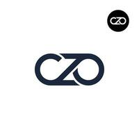 brev czo monogram logotyp design vektor