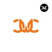 brev cwc monogram logotyp design vektor