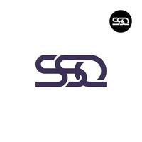 Brief ssq Monogramm Logo Design vektor