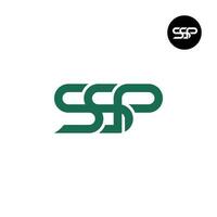 Brief ssp Monogramm Logo Design vektor