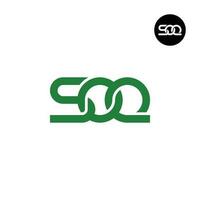 Brief soq Monogramm Logo Design vektor