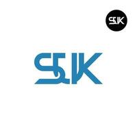 brev suk monogram logotyp design vektor