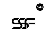 Brief ssf Monogramm Logo Design vektor