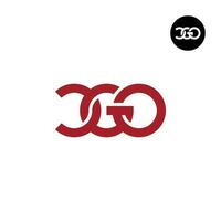 Brief cgo Monogramm Logo Design vektor