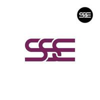 brev sse monogram logotyp design vektor