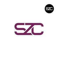 brev szc monogram logotyp design vektor