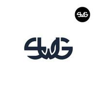 brev swg monogram logotyp design vektor