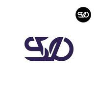 Brief svo Monogramm Logo Design vektor