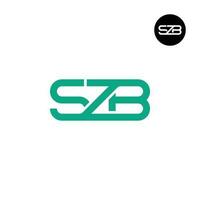 Brief szb Monogramm Logo Design vektor