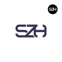 Brief sch Monogramm Logo Design vektor